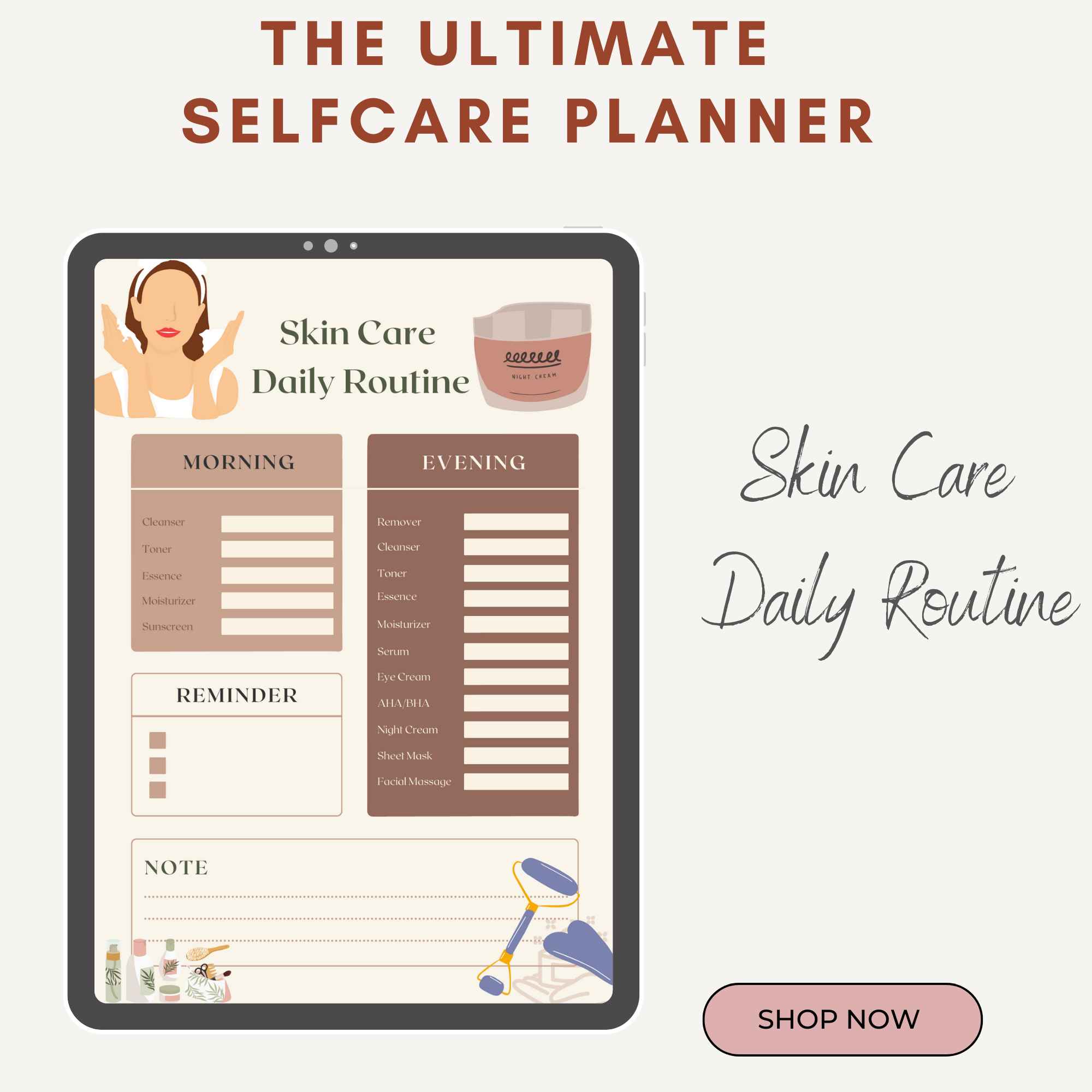 Self Care Canva Template Bundle